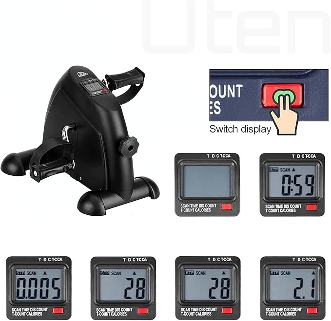 Mini Exercise Bike, Uten Under Desk Bike Pedal Exerciser, Peddler Exerciser
