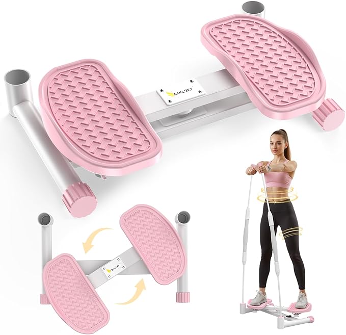 OWLSKY Waist Twister Machine Exercise, Ab Twist Board with 330 lbs Weight Capacity, Abs Workout, 20dB Home Gym Equipment for Women Men