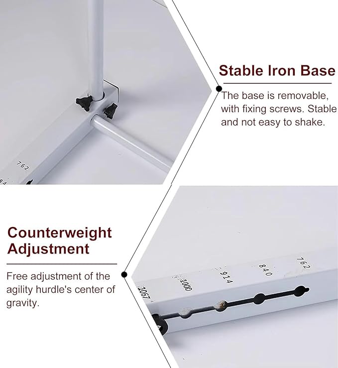 Metal Agility Speed Hurdles, Adjustable Height Track and Field Hurdles, Athletic Workout Obstacles Bar, Portable Sport Training Pole Set (Size : 55-75cm (21.6-29.5"))