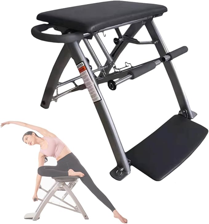 Pilates Chair, Three Resistance Levels, Foldable and Multifunctional Pilates Equipment, Suitable for Home and Gym Workouts.