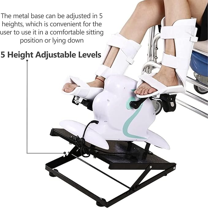 Fitness Electric Pedal Exerciser Bedridden Cycling Rehab Equipment Elderly Bicycle Exerciser Suitable for Home Bed Wheelchair Fitness