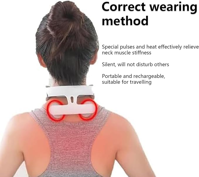 Vitality Magic Pro 2.0 Neck Massager, 4-Head Magic Pro 2.0 Neck Massage,with 6 Vibration Modes & 15 Intensity Levels,Promote Muscle Relaxation for Women Men Gifts（1）