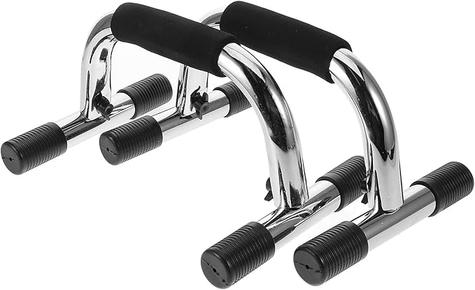 Kisangel Push Up Handles and Stands, Steel I-Beam Construction, Non-Slip Base, 2pcs Set for Home Workout Fitness, Strength Training Equipment for Men and Women