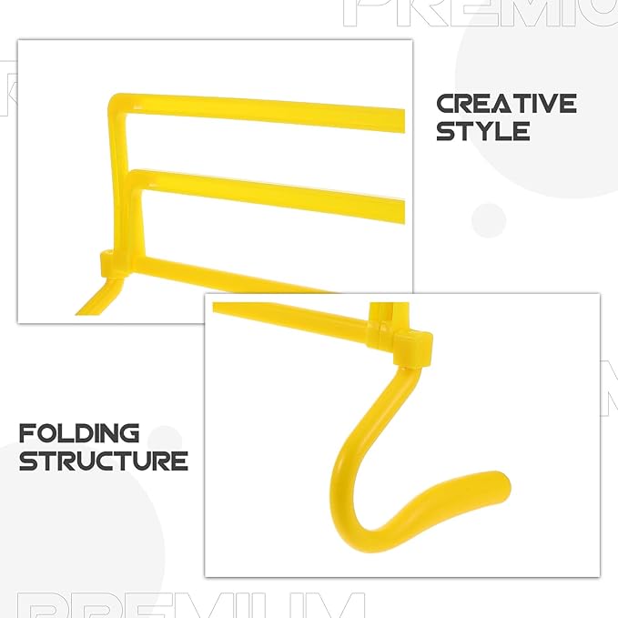 Adjustable Height Football Training Agility Hurdles Set, Detachable Speed Hurdles for Soccer Workout, Yellow Agility Speed Training Equipment for Athletes
