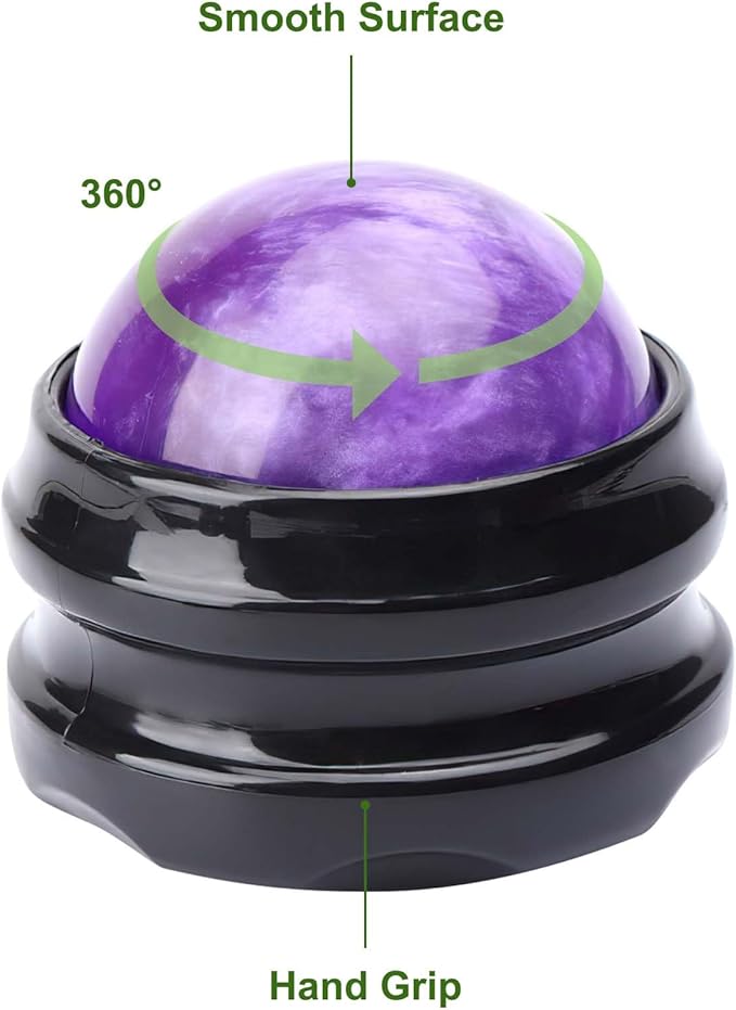 WOVTE Massage Ball, Lacrosse Balls, Self Massage Tool for Sore Muscles, Shoulders, Neck, Back, Foot, Body, Deep Tissue, Trigger Point, Muscle Knots, Yoga and Myofascial Release (Purple)