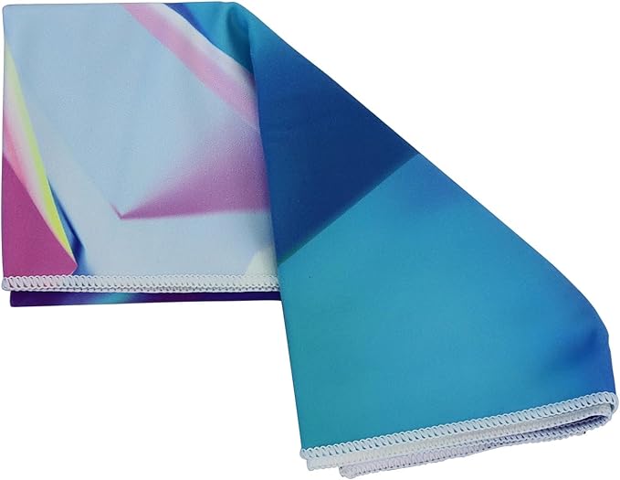 yogadesignlab | The Hand Towel | Premium Non Slip Hand Towel | Designed in Bali | Colorful Eco Printed + Quick Dry + Soft | Hot Yoga, Bikram, Ashtanga, Sport, Barre, Travel (Crystal)
