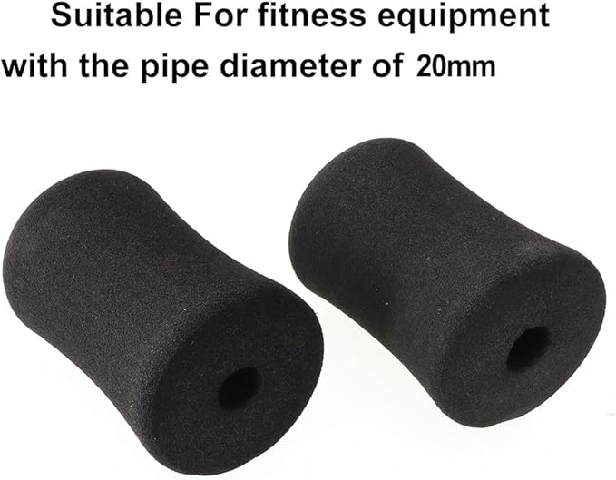Foot Foam Pads Rollers Replacement for Leg Extension Attachments for Weight Bench and Home Gym Equipment, Fits Tube Diameter 22-25mm