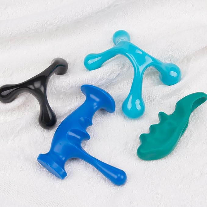 ZORZA 1Set Manual Thumb Shaped Massage Tools Featuring 3 and 4-Legged Massage Knobs for Trigger Point Pressure Massager and Deep Tissue Massage,Ideal for Stress Relief