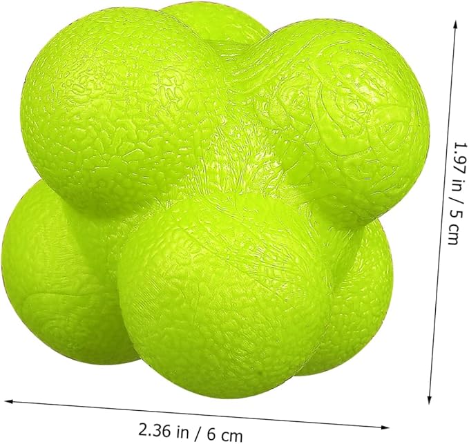 6 Pcs Hexagonal Reaction Balls Agility Training Equipment for Goalkeepers TPR Material Indoor Sports Exercise Reflex Training Fitness Reaction Balls