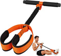 Pedal Resistance Band with Handle, Orange Resistance Bands for Working Out, Full-Body Resistance Training Equipment for Home Fitness, Exercise Band with Handles for Legs and Arms