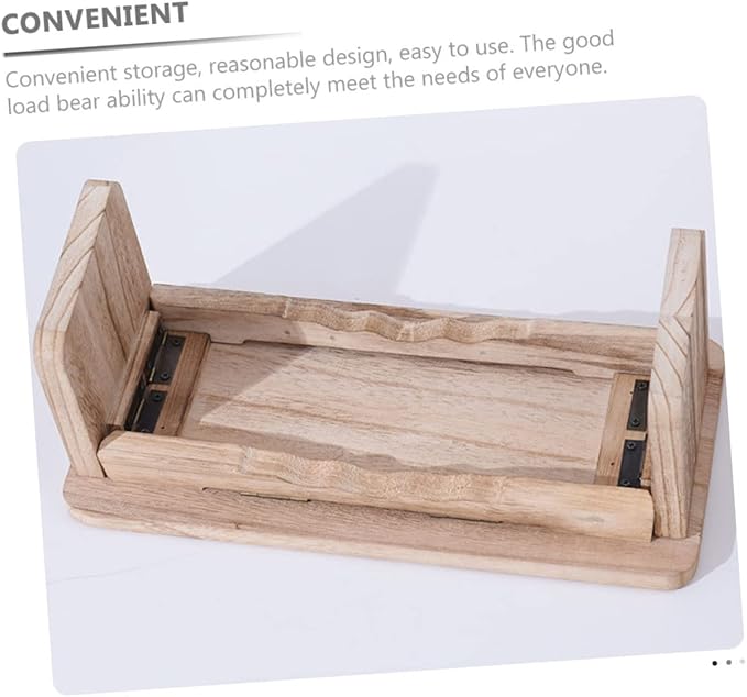 Mikikit Meditation Bench Portable Wooden Kneeling Stool Foldable Zen Stool for Meditation Prayer and Tea Non-Slip Design Lightweight for Home Use