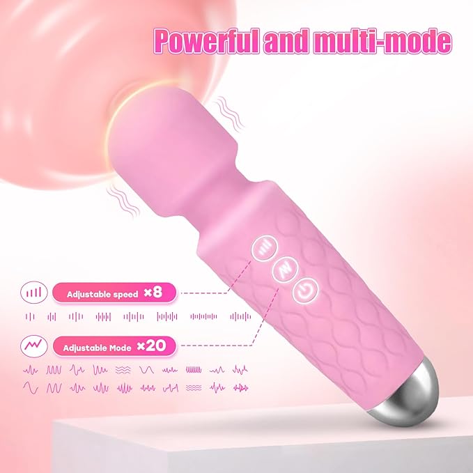 Upgraded Back Muscle Massager - Multiple speeds and Modes Available - Mini Size fits Back of arms (Peach Pink)...