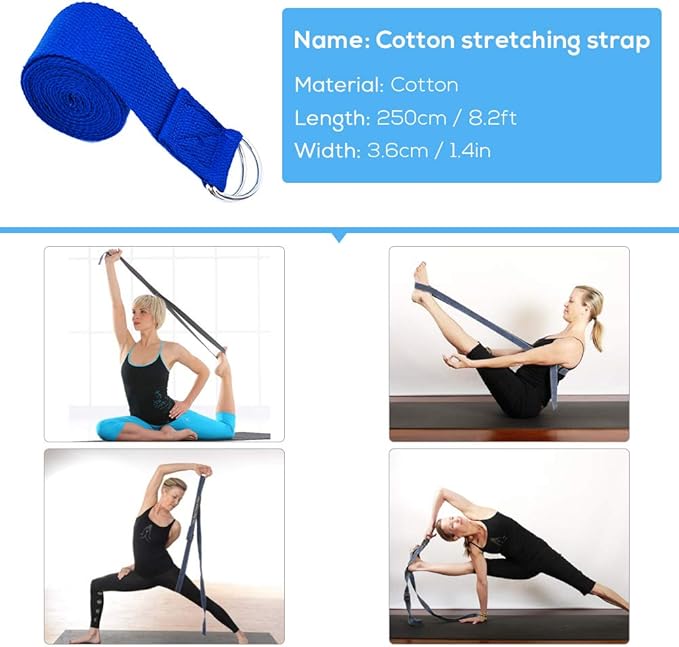 Yoga Equipment Set, 5pcs EVA Blocks, Cotton Strap, Knee Pads, Purple - Stability and Comfort, Non - slip Design, Ideal for Beginners and Pilates