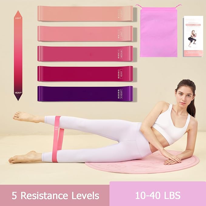 Pilates Essentials Kit for Women, Yoga Exercise Equipment Set for Home Workouts with Mini Ball, Resistance Bands, Sliding Disks & Accessories - Fitness Set for Yoga & Pilates Beginners