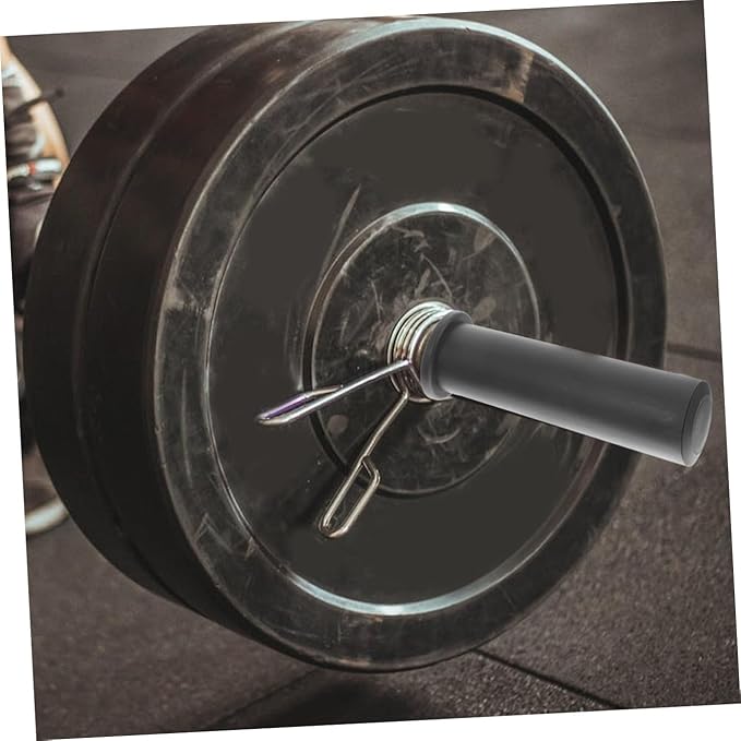Mikikit Barbell Handle Grip and Weight Plate Posts Set, Plastic Anti-Slide Gym Barbell Attachments with Adjustable Butterfly Clips, 5pcs Strength Training Equipment for Home Fitness