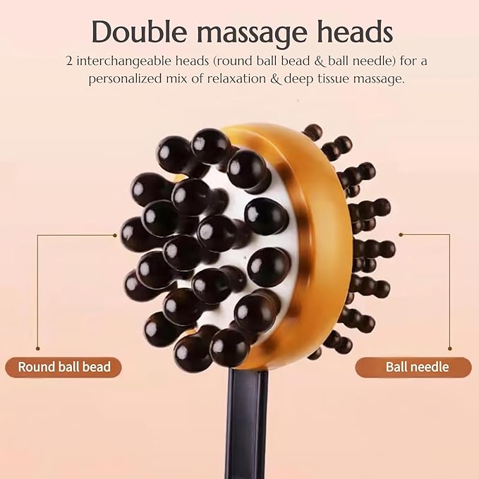 Massage Hammer, Meridians Back Knock Massager, Double Head Back Scratcher Percussion Massager, Manual Massage Hammer for Neck, Leg, Waist
