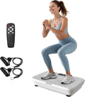 Vibration Plate for Lymphatic Drainage & Full Body Workout - Home Exercise Machine for Weight Loss and Muscle Toning for Men & Women, 400 lbs Capacity Fitness Platform