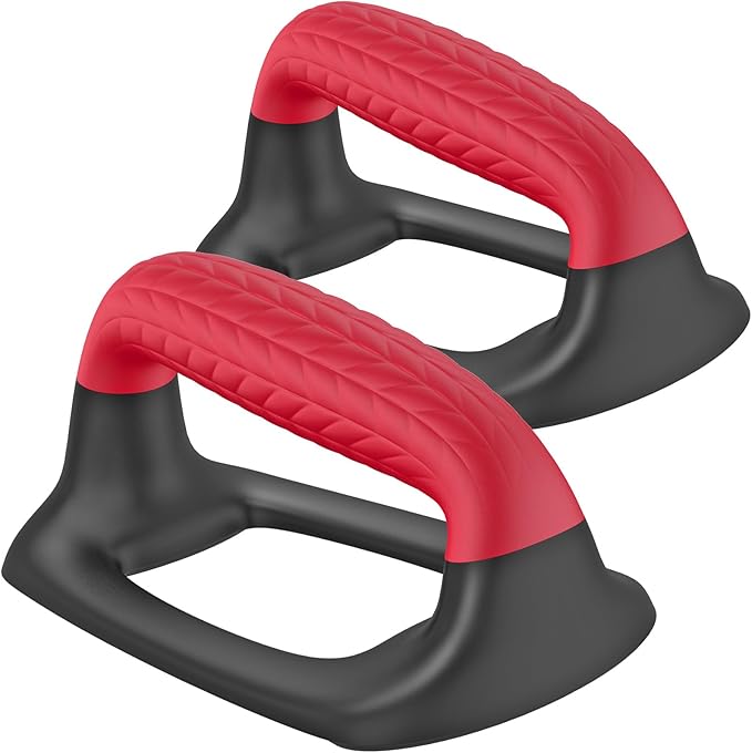 SELEWARE Push Up Bars Pushup Stands Handstand Bars, Soft Rubber Handle Provide Comfy Grip, Fit for Calisthenics, Fitness, Floor strength training, Stable and Sturdy Construction Support 500 lbs