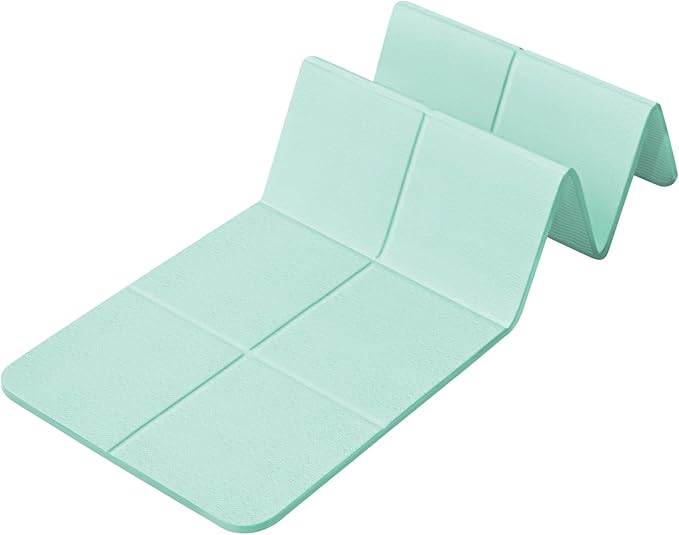 Foldable Yoga Mat for Travel 72"x 32"x 0.32"Inch, 8mm Thick Folding Exercise Mat, Outdoor Non-slip Pilates Mat for Women & Men, Wide Yoga Mat Packable for Workout and Fitness