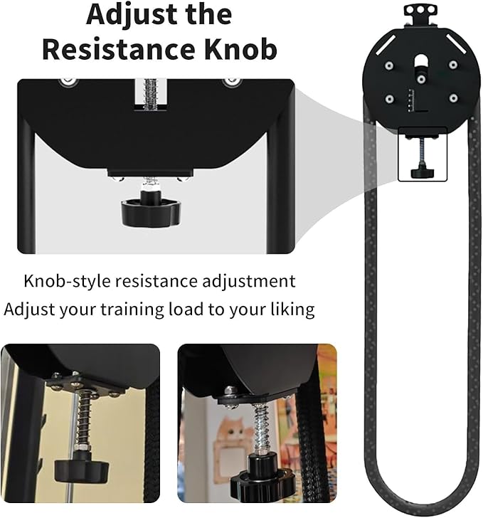 Endless Rope Pull Machine for HIIT & Functional Training - Portable, No Assembly, with 4m Steel-Core Rope. Adjust Tension from 0-20kg for All Fitness Levels
