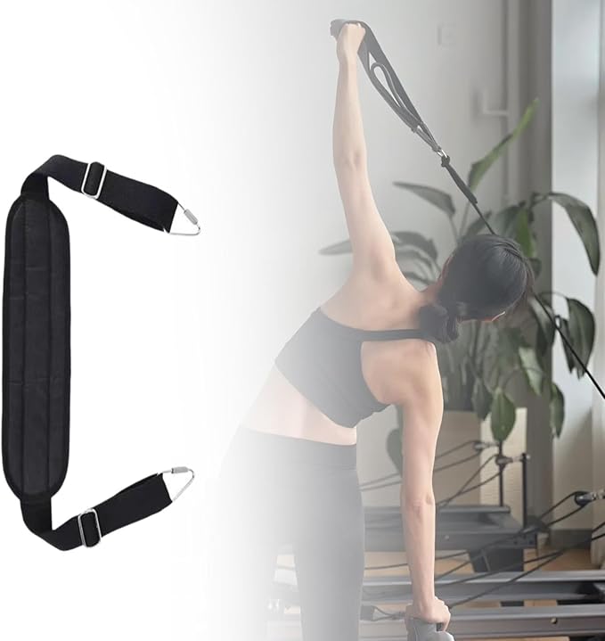 Pilates Foot Strap Adjustable Fitness Equipment 29.92-39.37 Inch for Balance Flexibility Workout Training Rehabilitation