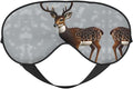 Grey Plum Deer Head-Mounted Double-Sided Light-Blocking Sleeping Eye mask to Protect Eyes and Relieve Eye Fatigue