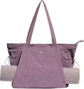 ESVAN Yoga Tote Bag for Women Shoulder Bags Drawstring for Office Workout Travel Carryall Pilates Gym and Beach