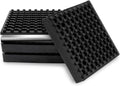 4 Pack Exercise Equipment Mat, Heavy Duty Thick Steel Embedded Rubber Pad, for Treadmills, Washing Machines, dryers, Non Slip Noise Reduction, 4 x 4 x 0.8 Inches