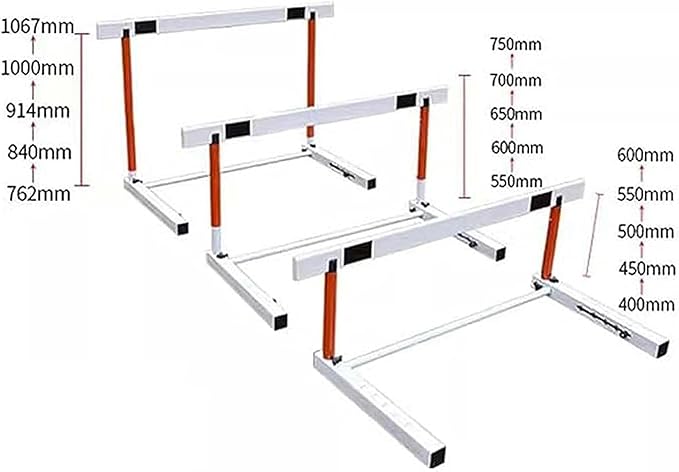 Athletics Hurdles, Height Adjustable Sports Training Hurdle Professional Athlete/Coach Practice Speed Hurdles (65cm)