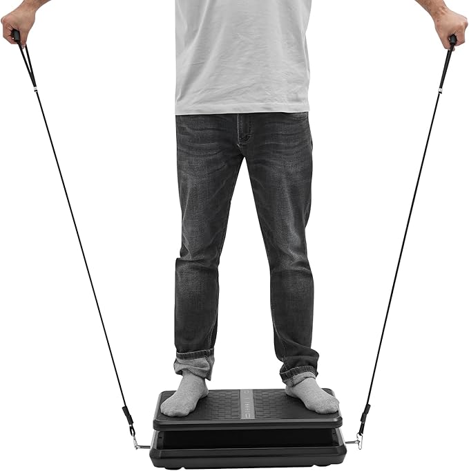 Vibration Plate Exercise Machine, Fitness Platform Exercise Machine, Timed Vibrating Weight Loss Board, 330.69 Lbs Load-Bearing Capacity Stand Shake Board for Homes and Gyms