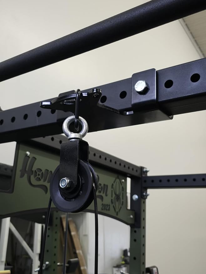 Weight It Out J-Cup Hook Attachment Barbell Holder/Squat Rack 5/8" Holes Accessories Solid Steel USA Made Pairs
