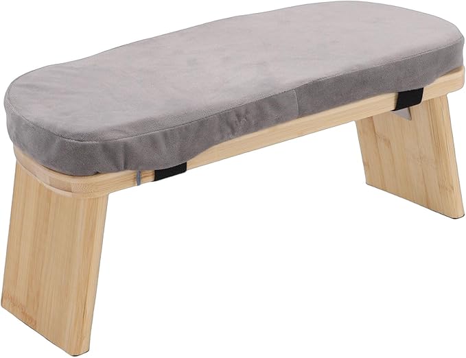 Folding Meditation Bench, Kneeling Stool with Soft Cotton Cushion & Non Slip Pads, Ideal for Zen Meditation, Relaxation & Home Yoga