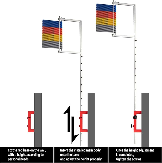 Adjustable Vertical Jump Measurement Tool,Vertical Jump Tester,Vertical Jumping Trainer (Colorful, no base)