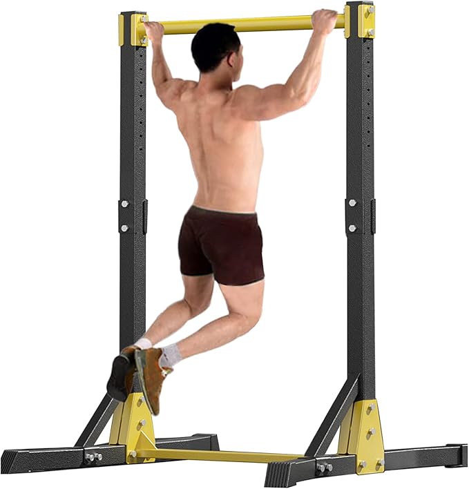 Pull Up Station, Power Tower, Strength Training Dip Stands Portable Pull-up Bar Station, Free Standing Pull Up Bar for Home Gym, Pull Up Tower Station 410LBS with 11 Gears Adjustment