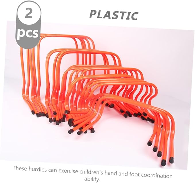 Zerodeko 2pcs 15cm Plastic Wear-Resistant Agility Hurdles for Youth Soccer Speed Training Equipment Exercise Fitness