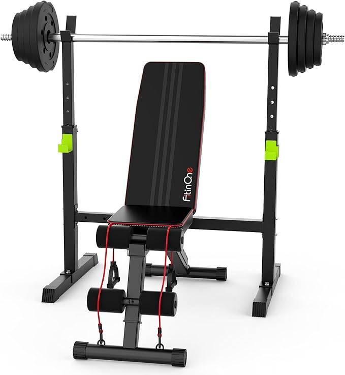 Adjustable Folding Weight Bench for Home Gym, 660 lbs Capacity Multi-Functional Workout Bench Sturdy Durable for Full Body
