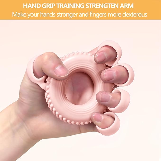 Hand Grip Strengthener Targeted Strength, Finger Exerciser, Grip Strength Trainer, Forearm Grip Workout, Finger Stretcher, Trigger Finger, Mallet Finger, Relief & Recovery