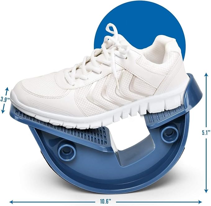 Yes4All 2-in-1 Professional Wooden Balance Board + Foot Rocker Navy
