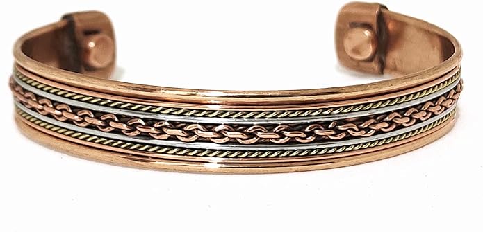 Copper Bracelet Magnetic Pure Copper Therapy Effective & Natural Relief Cuff for Women's & Men's