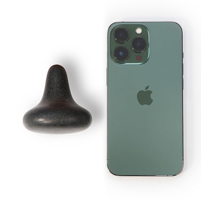 Master Massage Mushroom Shaped Basalt Hot Stone Kit – Trigger Point & Acupressure Tools for Deep Tissue Relaxation & Reflexology Massage – 1 Piece Basalt Rock