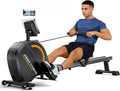 Dripex Rowing Machines for Home, Upgraded Rowing Machine Max 350 LBS, Magnetic Rower with 16 Levels of Workout Resistance, Dual Slide Rail, App Supported, LCD Monitor, Row Machine for Gym Exercise