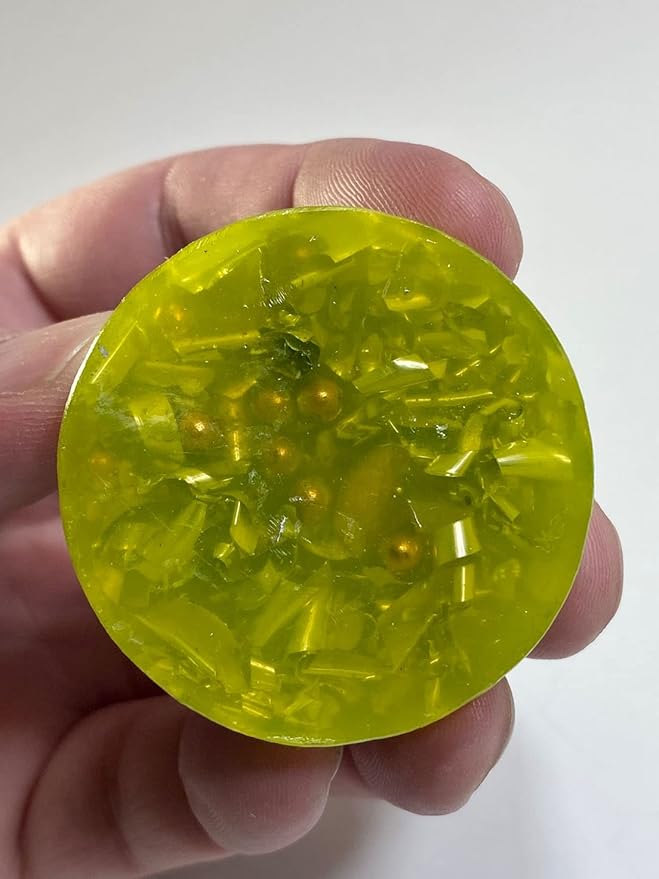 2 Transparent Yellow Small Tower Buster Crystal Orgone Generator Energy Accumulator 528Hz/7.83Hz/Advance Harmonics Many Beautiful Ingredients and Colors!! (Transparent Yellow)