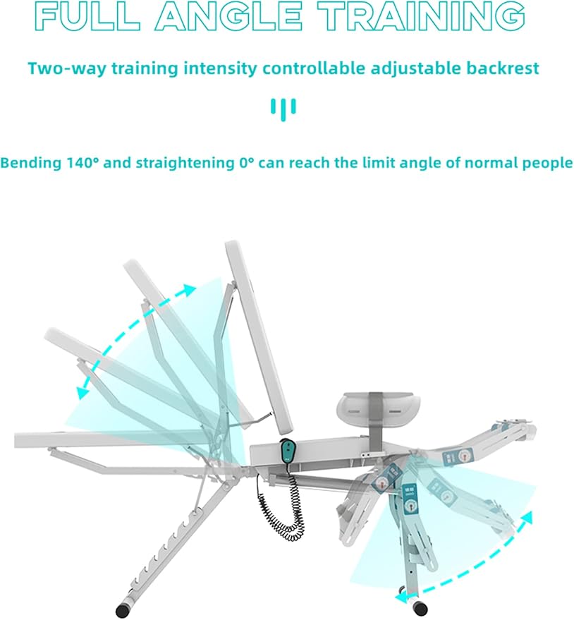 Electric Knee Rehabilitation Trainer, Stroke Hemiplegia Rehabilitation Training Equipment, Lower Extremity Bending and Straightening Training Chair, for Leg Function Recovery(Color:Left Leg)