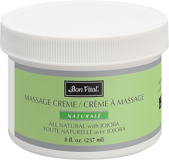Bon Vital' Naturale Massage Crème, 5 Gallon Pail, Unscented Massage Cream for Massage Therapy, Natural Botanical Formula, Water-Dispersible, Paraben & Nut Free, Smooth Skin Moisturizer