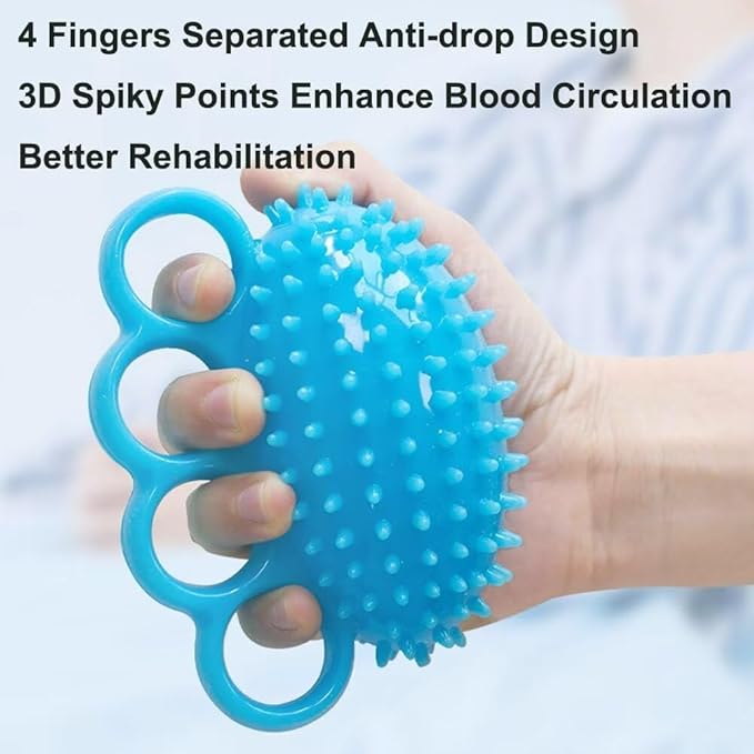 Finger Exerciser Balls for Hand Physical Therapy, Hand Grip Strength Trainer Extension Exerciser Squeeze Ball for Rehab, Arthritis, Carpal Tunnel, Anxiety, Stroke Recovery