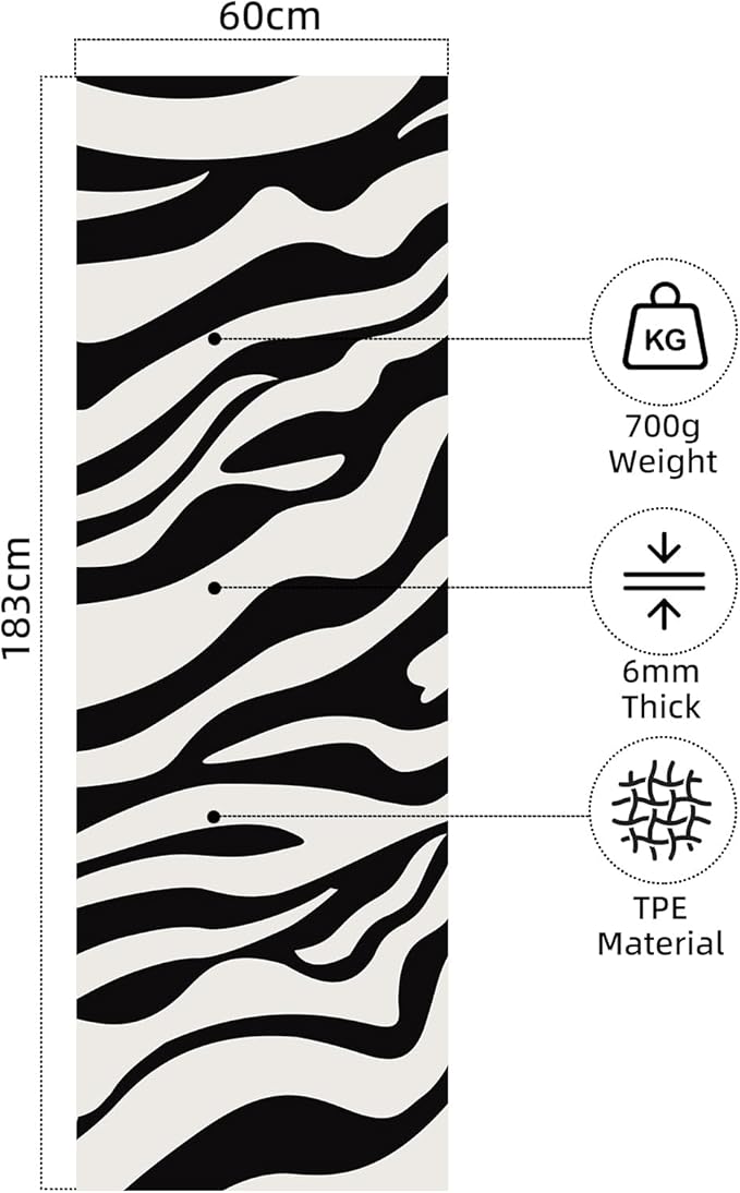 FOLAI Extra Thick Yoga Mat 6mm，pilates mat thick - Non-Slip Exercise Mat for HIIT, Pilates & Home Workouts & Workout with Free Carry Strap
