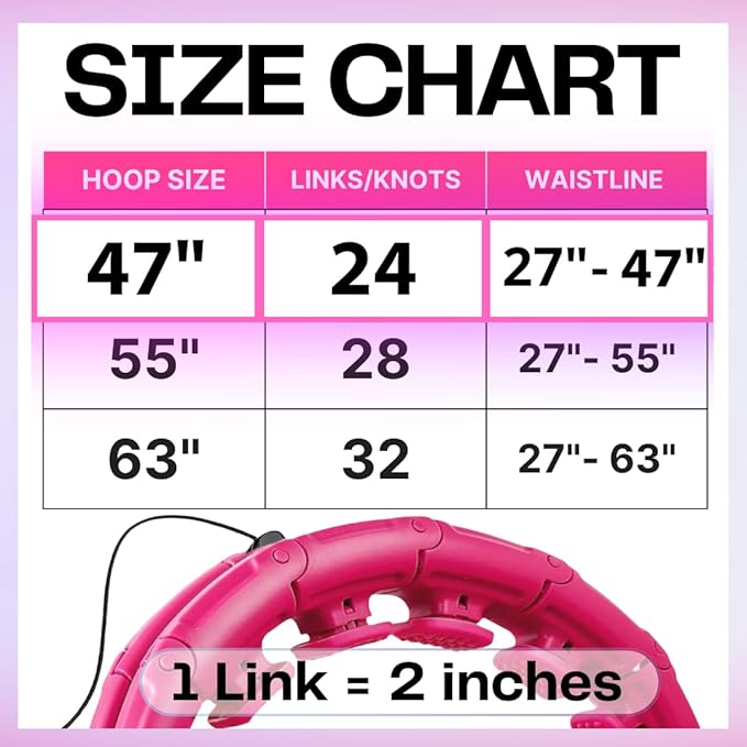 FIT ON FORM Infinity Weighted Hula Hoop for Adults Weight Loss, Smart Exercise Hola Circle Hoop for Women Abs Workout