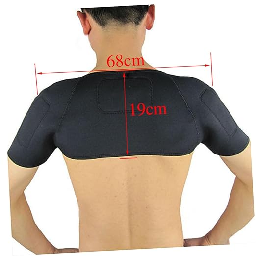 IMIKEYA Self-Heating Shoulder Guards with Dual Thermoelectric Effect Magnetic Support Belt for Shoulder Pain Relief and Muscle Relaxation