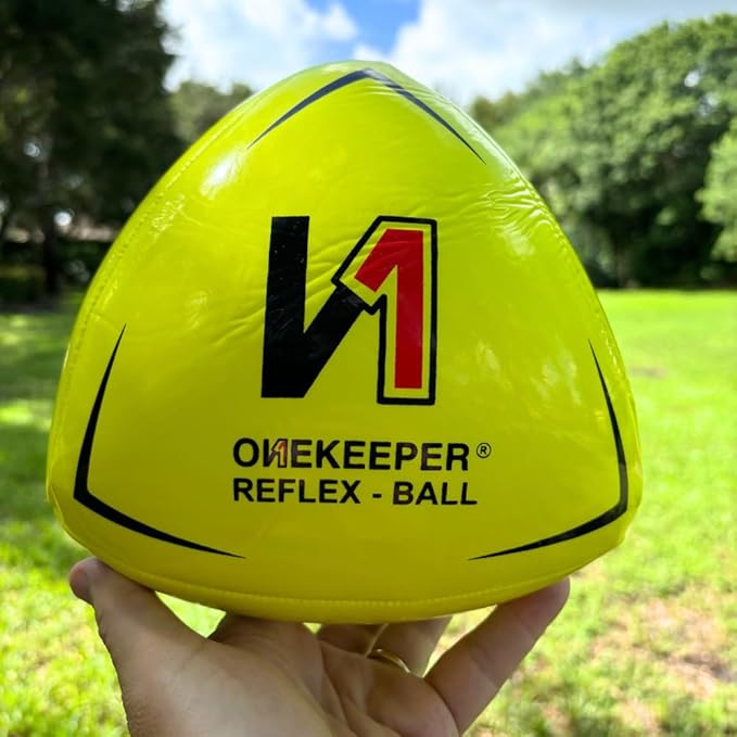 ONEKEEPER Soccer Reflex & Reaction Ball - White, Orange, Blue, Pink, and Fluo Yellow, Agility and Coordination Training for Kids and Juniors (Pump Not Included)