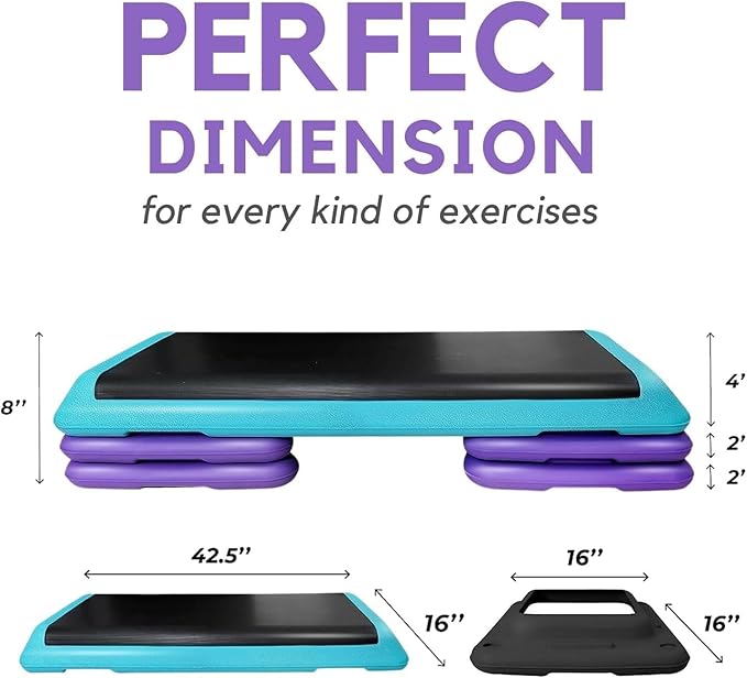 Yes4All Multi-Functional Aerobic Step Platform Adapter/Versatile Stepper Platform With Pilate Bar And Resistance Band